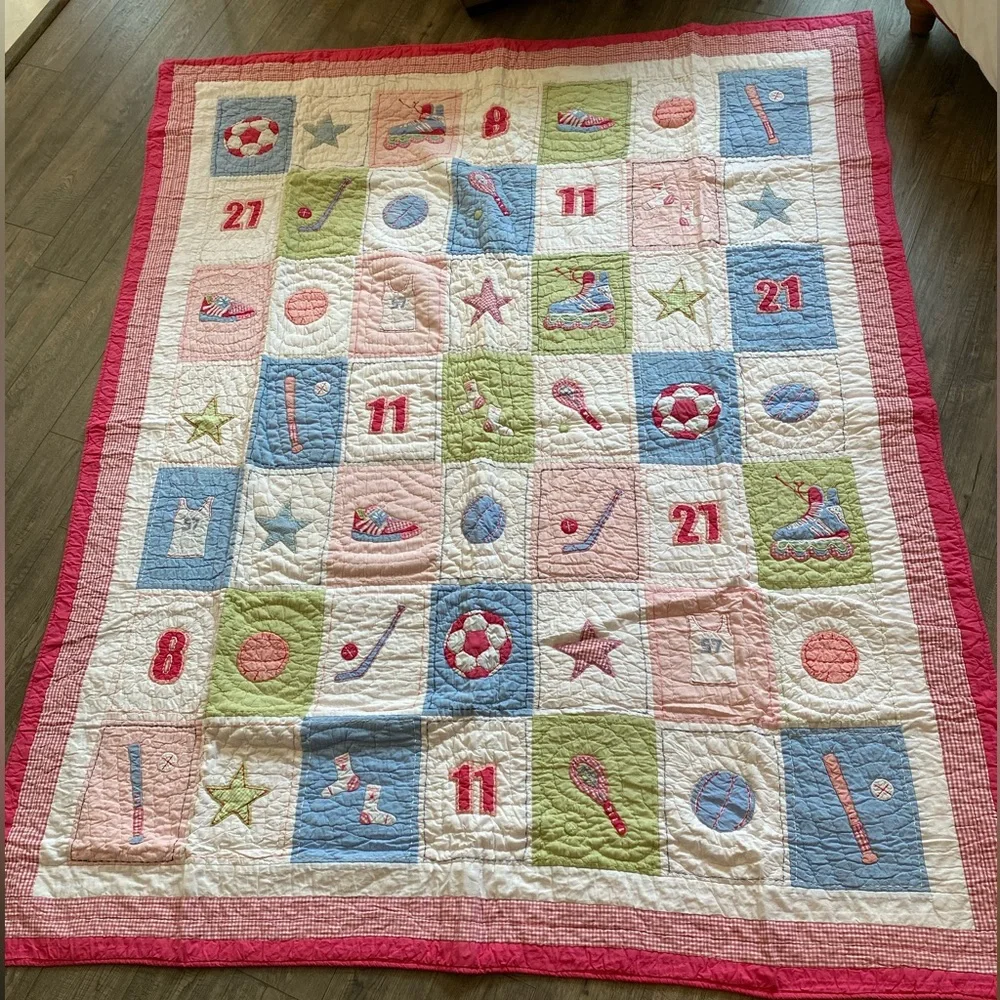 New! Pottery Barn Kids “Sporty” Twin Quilt - Picture 3 of 10